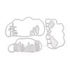 Cloud Framework City Metal Silvery Stencil Embossing Cutting Dies For Diy Scrapbooking Paper Album Cards Making