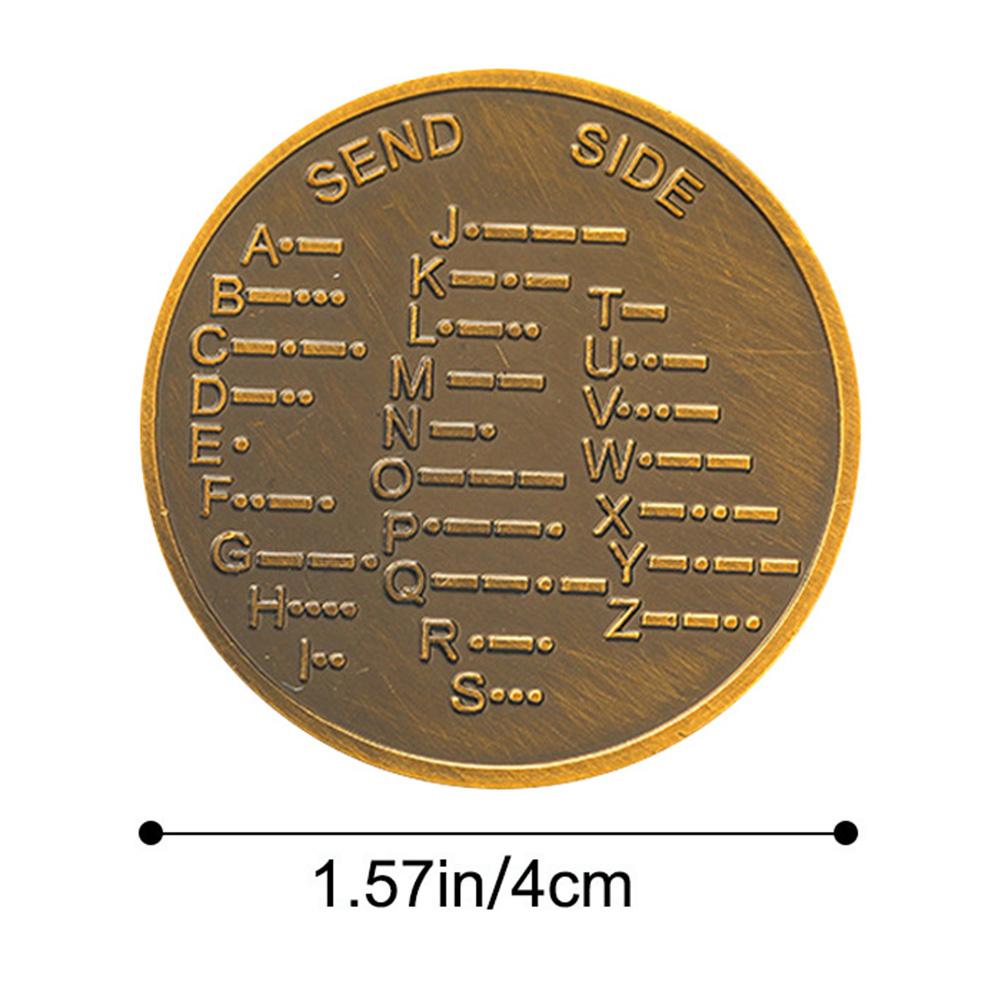 

Тренировочная монета азбуки Морзе Памятная монета Для начинающих радиолюбителей и энтузиастов Обучающие инструменты