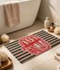 Sardine Can Stripes Pattern Bathroom Floor Mat Front Door Welcome Mat for Bathroom and Kitchen Antislip Entrance Floor Carpets