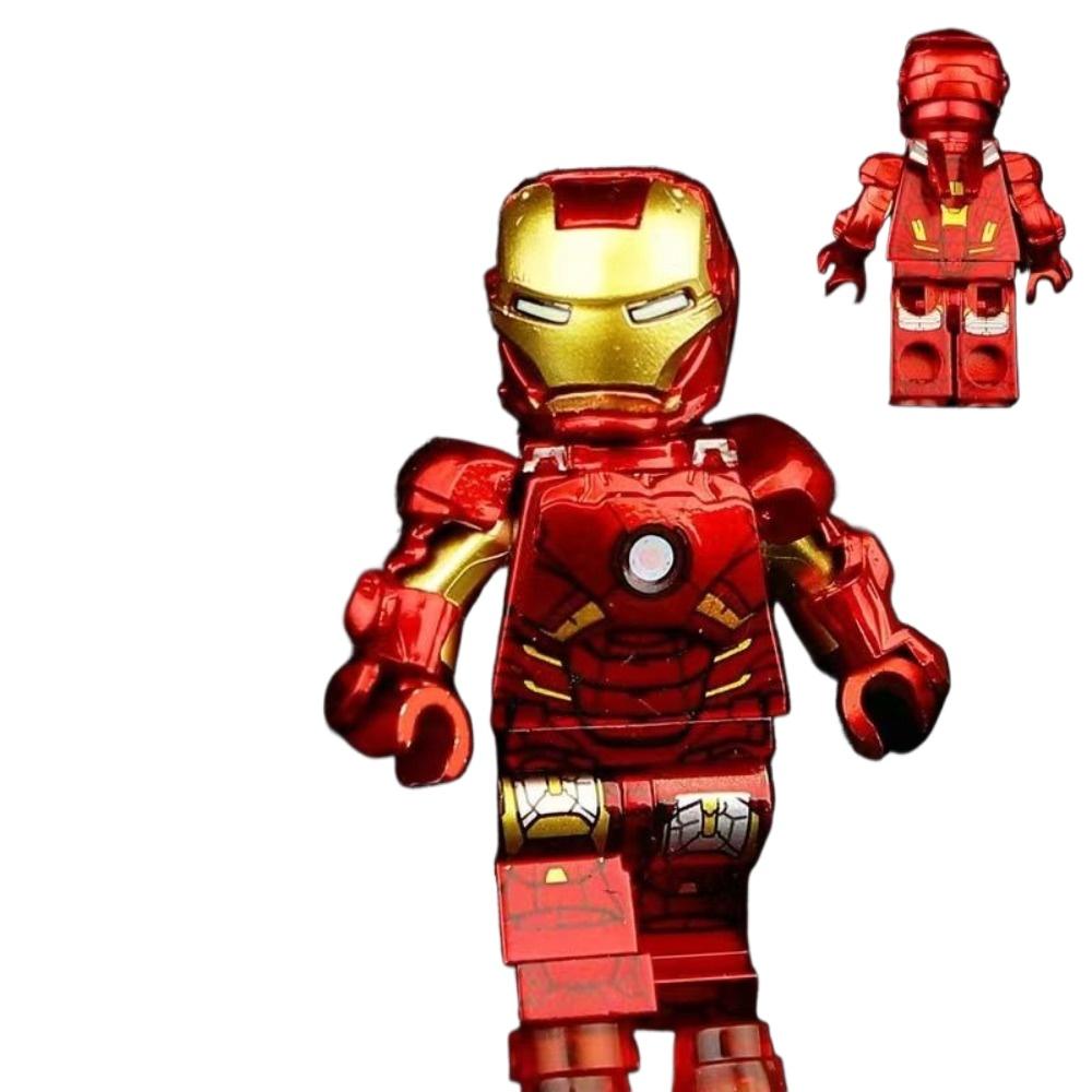 Iron Man Marvel Superheld Anime Figur Bausteine Actionfigur Peripheres Modell Requisiten Sammlung Basteln Geschenk Spielzeug Kinder