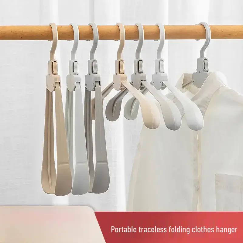 Compact Folding Clothes Hanger: Multifunctional, Portable, Telescopic Drying Rack for Travel and Home Use 1 Piece (Random Color)