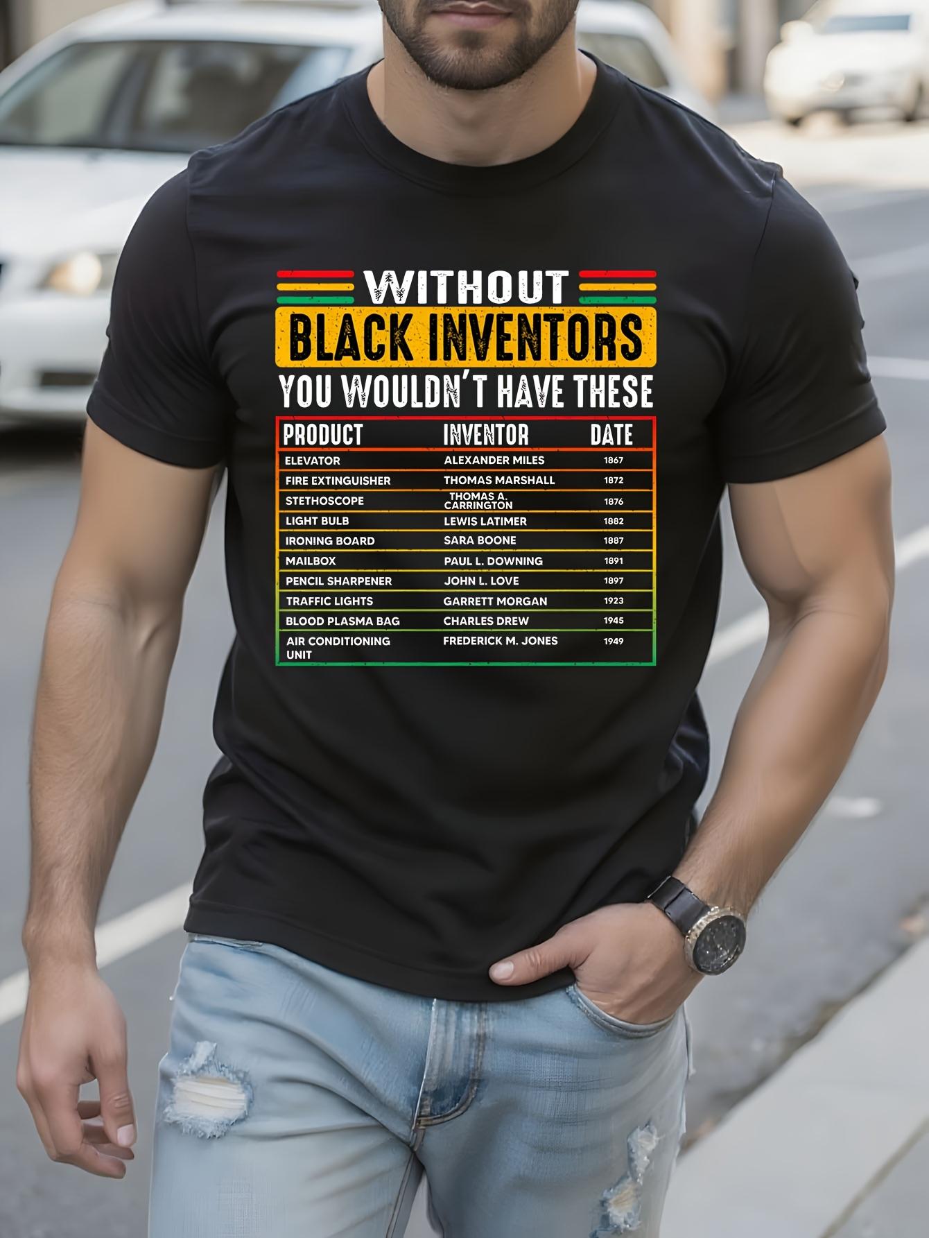 History of Forgotten Black Inventors Graphic Tshirt Black... XXXXL