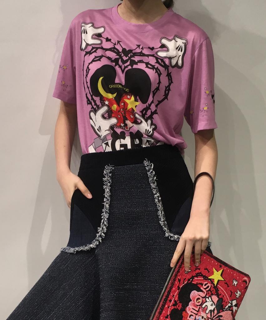 GREEDILOUS Pink One-Point T-Shirt