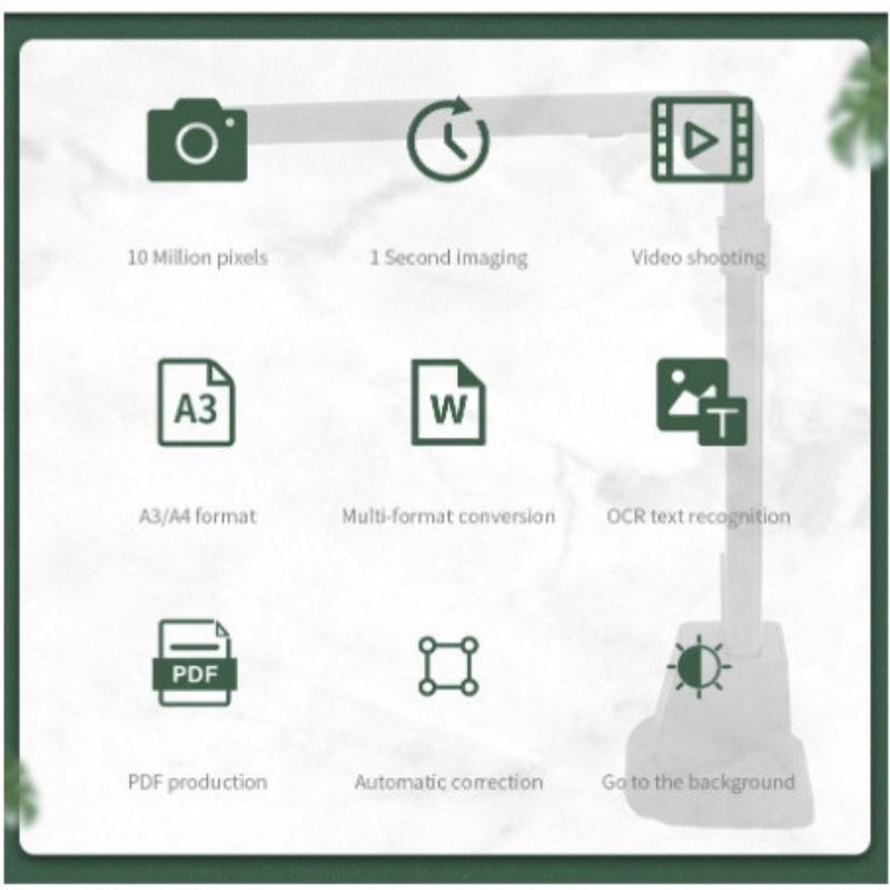 12 million HD pixels Document Certificate Scaner A3 Photo Teaching Book Intelligent Scanner Office Contract Scanner