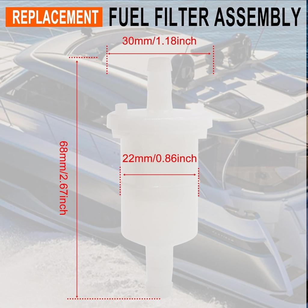 4Pcs 16910-ZV4-015 Marine Fuel Filter For Honda 4 Stroke BF 8 9.9 10 15 20 25 30 40 50 60 75 90 HP Outboard 16910-ZV4-005