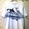 Retro  Killer Whale and Dolphins Graphic Unisex Short Sleeve TShirt S5XL Unisex T-Shirt