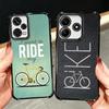 Bicycle Bike Sports Plating Phone Case For Xiaomi Redmi Note 14 15 Pro Plus 13 12 11 11S 11T 10 9S 9 5G Anti-Fall Airabag Cover
