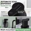 400ML Simple Wall-Mounted Intelligent Rechargeable Automatic Sensor Soap Dispenser Hand Washing Sanitizer Machine For Women/Men