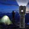 LED Flashlight High Brightness USB Charging Outdoor Waterproof Rescue Hiking Flash TorchT1U-90