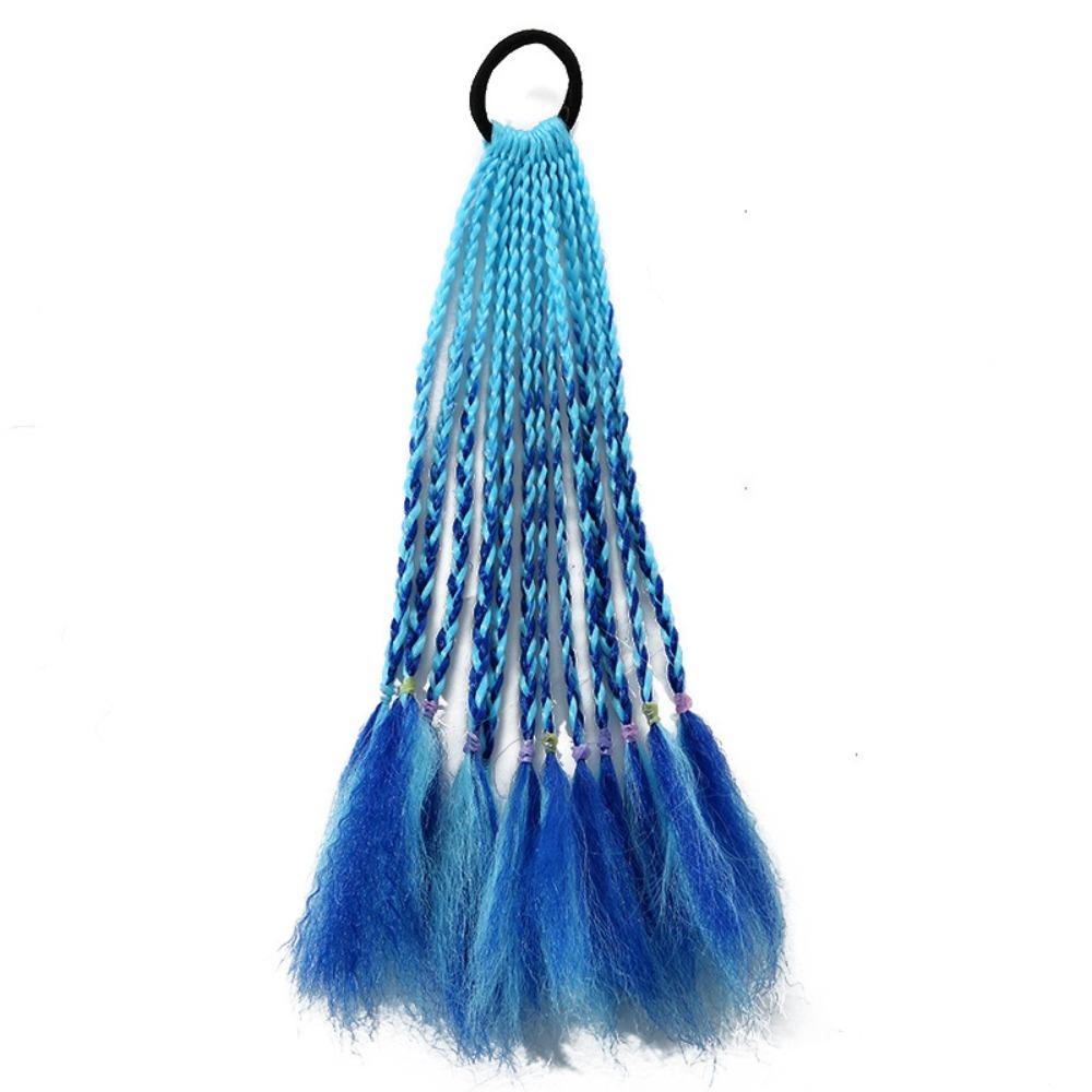 1 pièce Tresses colorées élastiques Filles Perruques Queue de cheval Nouvelles Tresses pour enfants