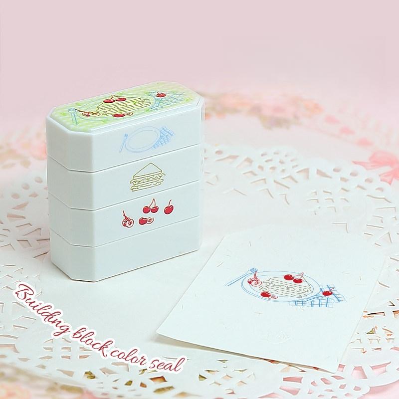 

3Pcs Precision Stamps Suitable For Journals Cards And Gift Wrapping Afternoon Tea Series Layered Light-Sensitive Stamp Set A2