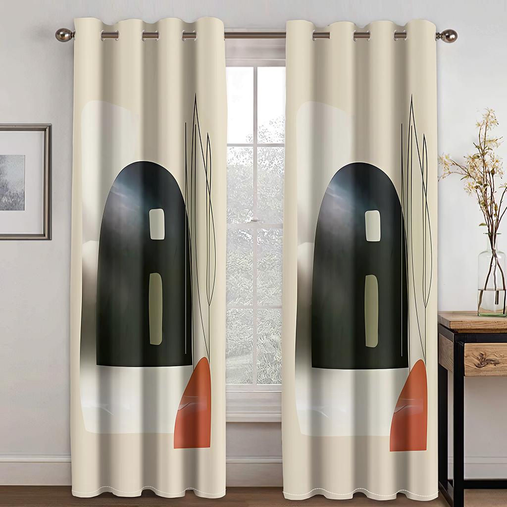 Elegant Abstract Artworks Morandi  Window Curtains Blinds For Kids Bedroom Living Room Bathroom Kicthen Door Hall Home Decor