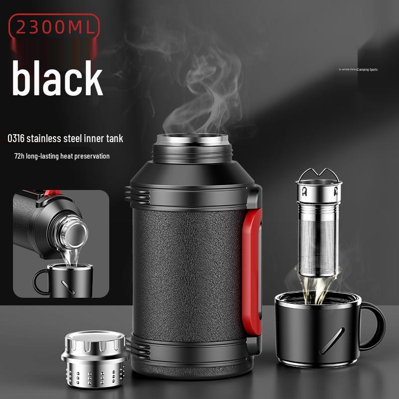

3L Portable 316 Stainless Steel Thermos: Large Capacity Kettle for Hot/Cold Retention