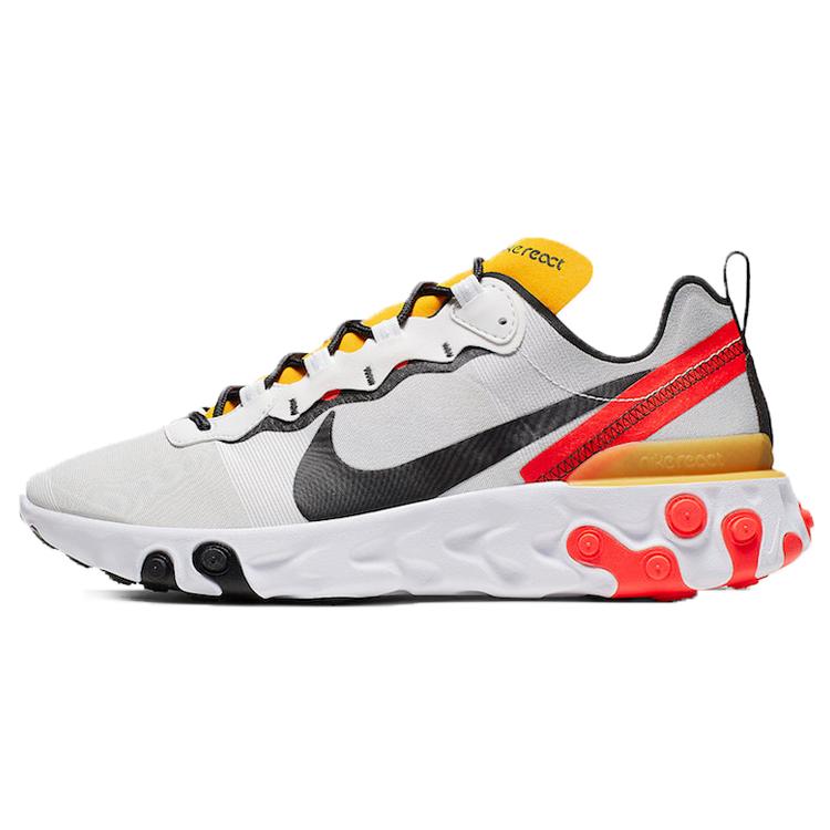 New Nike React Element 55 White Black Crimson Gold BQ6166-102