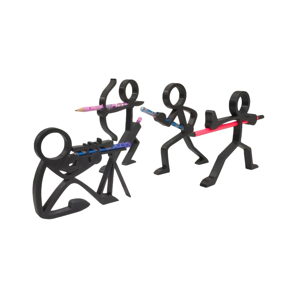 3D Printed Stick Figure Pencil Holders Including Pen Stands Pen Containers Desktop Ornaments Stationery Desktop Sculptures Gifts