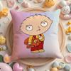 Pikpaka F-Family Funny Guy Cushion Cover Plush Fabric Soft Double-Sided Printed Sofa Warm Winter Home Gift Pillow Cover
