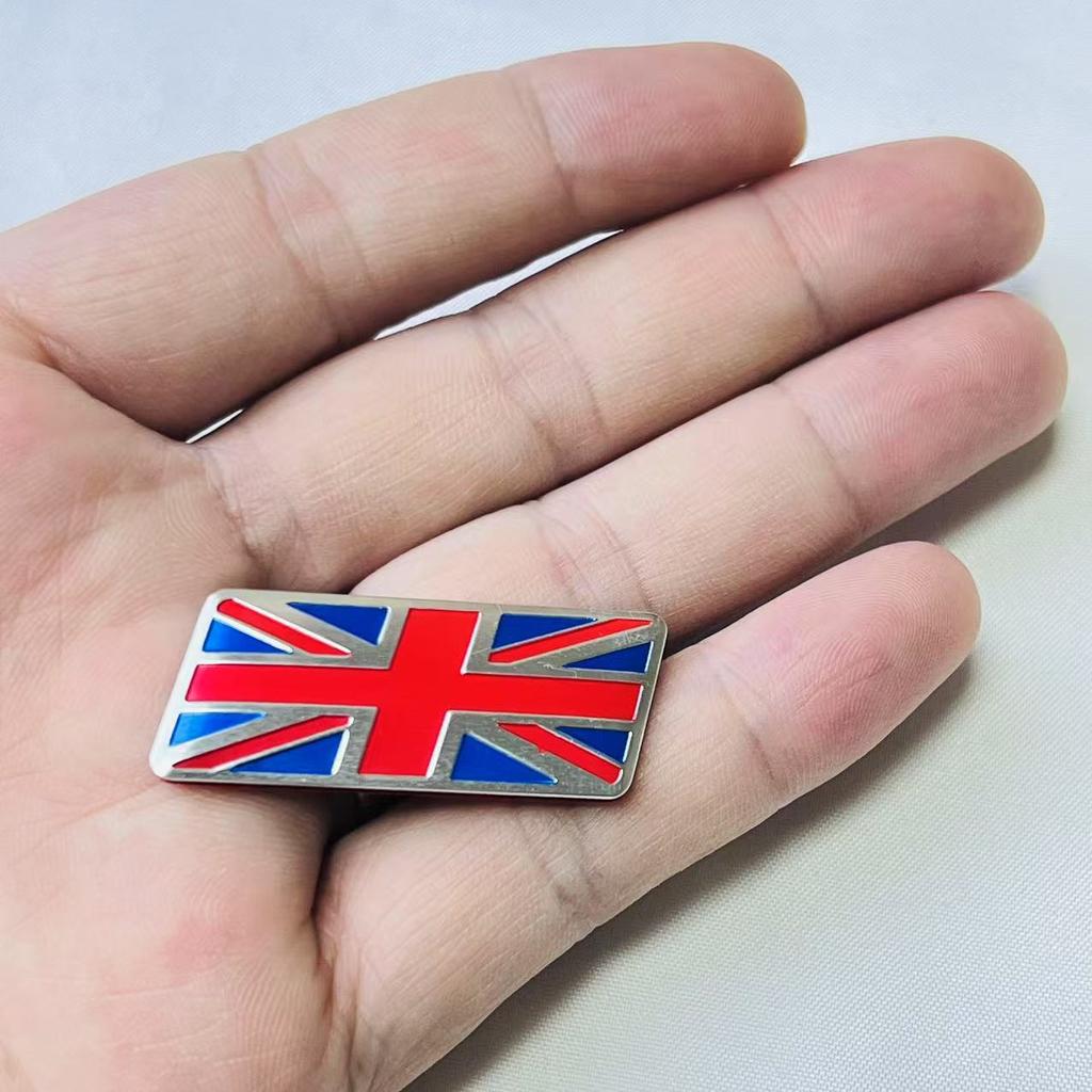 2PCS Car Sticker UK Flag 4cm*1.6cm Alloy Emblem Cool Fender External Decorations