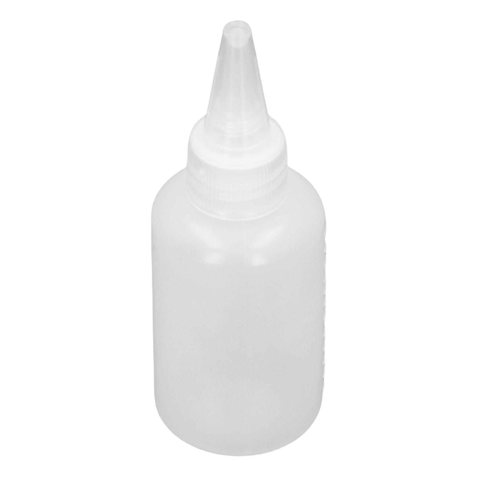 

100 Pcs Plastic Squeeze Bottle 60ml Translucent Multi Purpose Squeeze Dispensing Bottle for Liquid Oil Pigment Ink