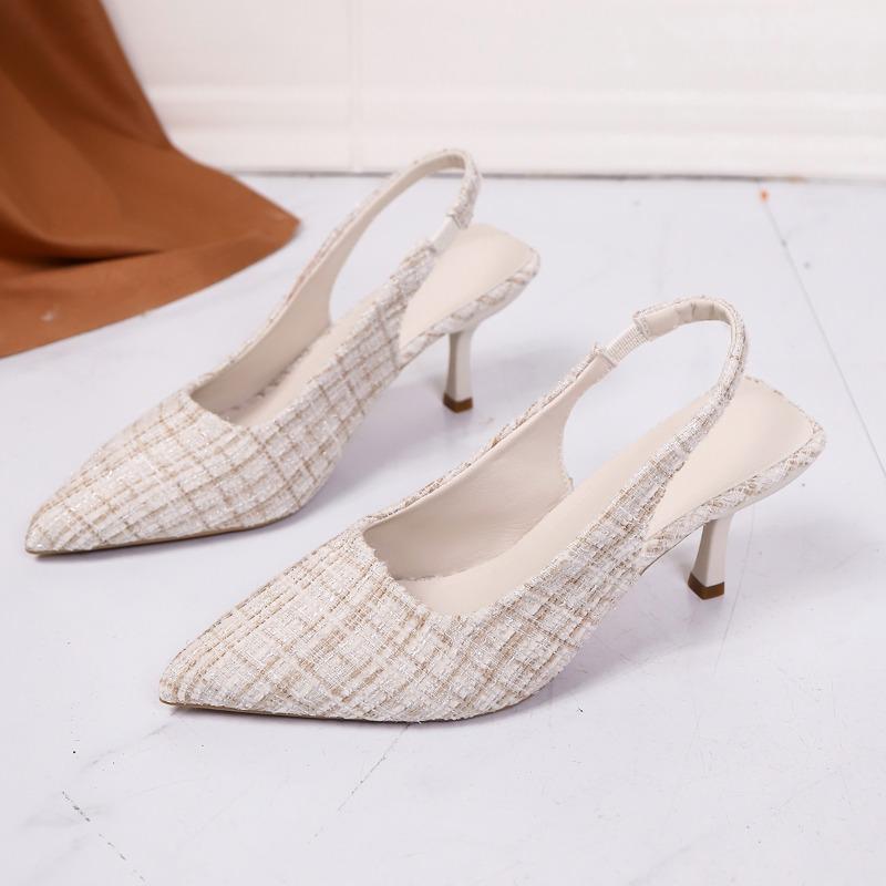 Fashion Women 'sandals Pointed Toe High Heels Shoes Sexy Fashion Party Summer Slippers Designer 2025 New Trend Dress Slingback Pumps