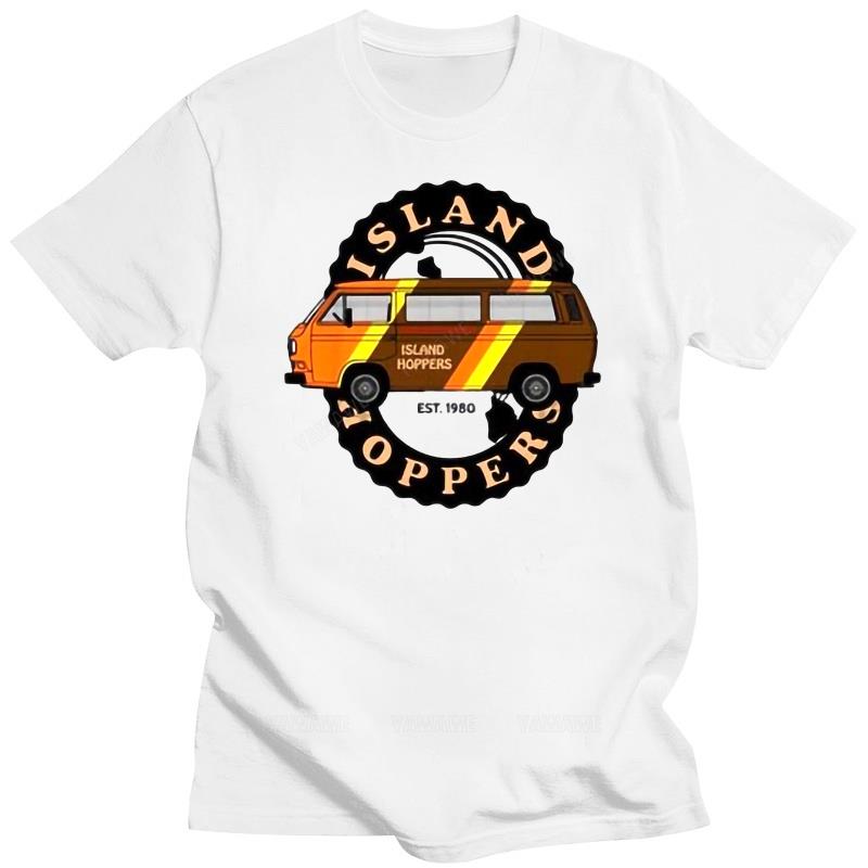 Island Hoppers Vanagon DIY Tee Men Clothes Short Sleeve Slim Fit T Shirt Men fashion Cotton T-Shirt top Casual Tee Shirts Zl S