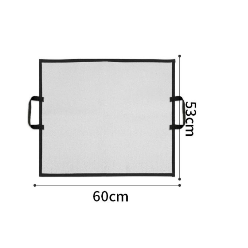 Grill Mat Waterproof Cooktop with Bound Edge Flexible for Picnics