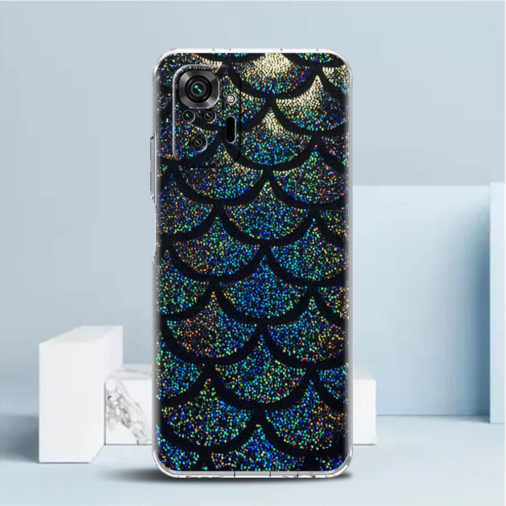 Snake Skin Print Case For Xiaomi Redmi Note 11 Pro 10 9 9S 8 8T 7 9A 9C 9T 10 10C K40 Clear TPU Soft Phone Cover