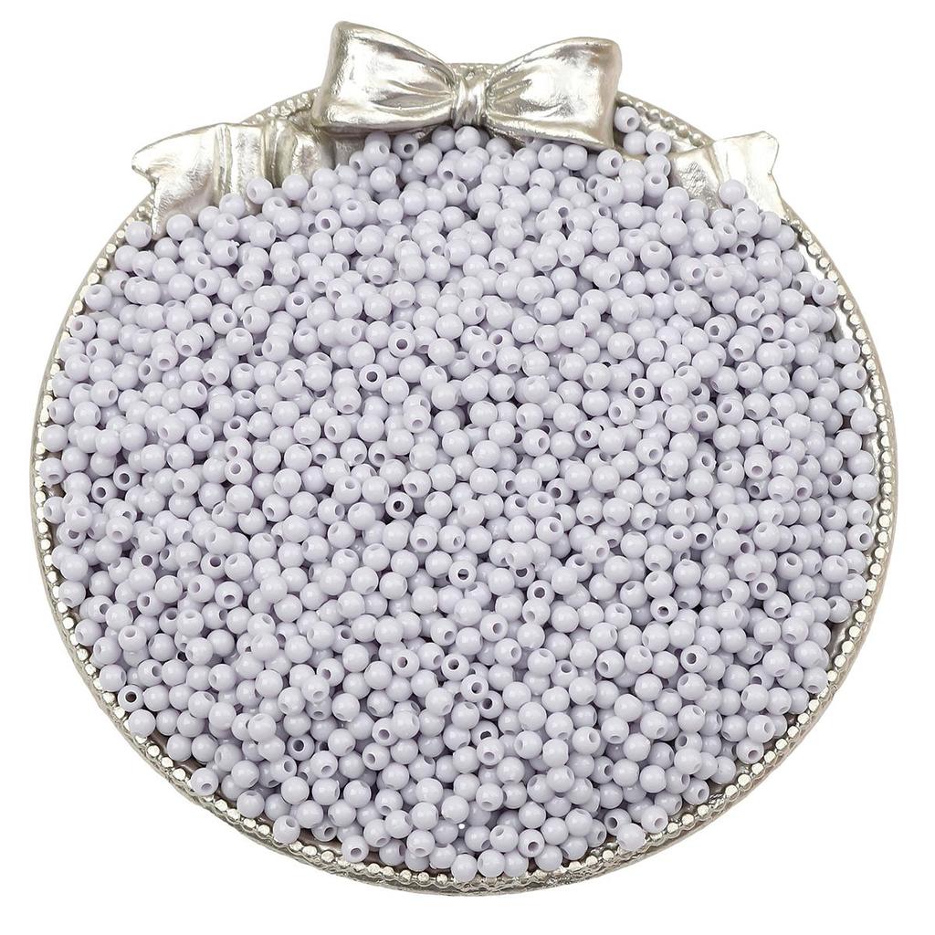 1800Pcs Acrylic Beads Solid Colored Round Loose Spacer Beads for Jewelry Making DIY Bracelets Necklace