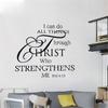 I Can Do All Things Wall Sticker English Letters Self-adhesive PVC Wall Decal Sticker Home Decor