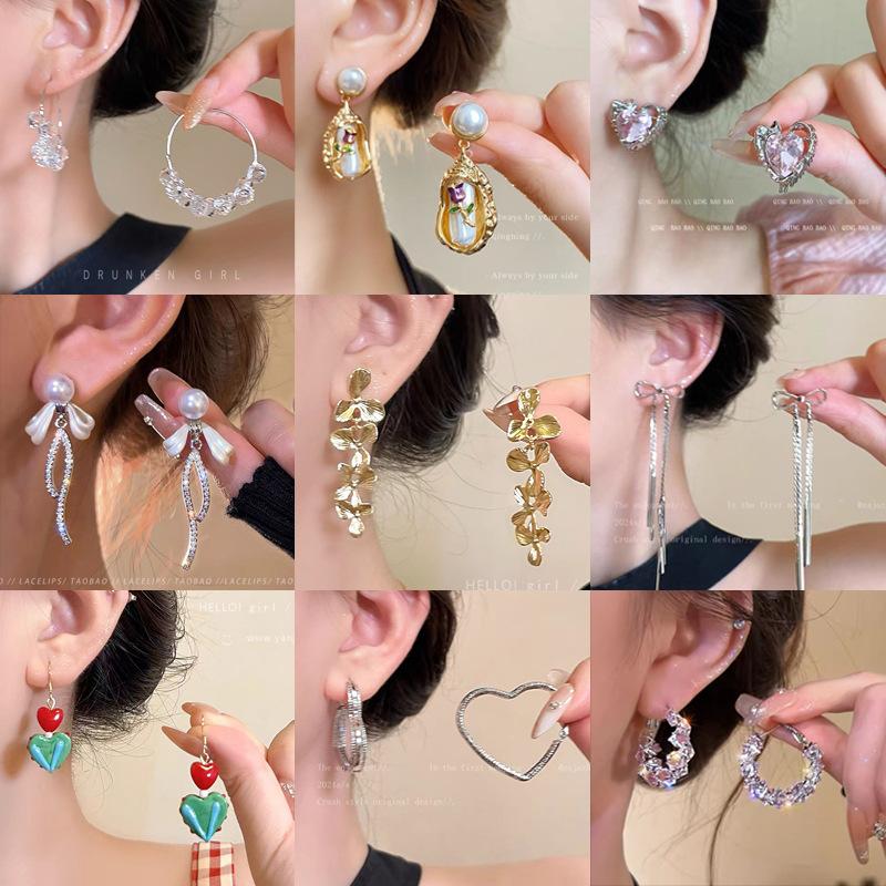 Mote øredobber, retro lette luksus øredobber i lang stil, friske og søte øredobber, high-end gave øredobber smykker gave