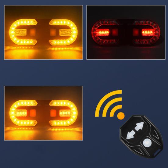 1 Set Useful USB Rechargeable Wireless Bike Taillight Bicycle Rear Lamp LED Warning Light for Night Riding