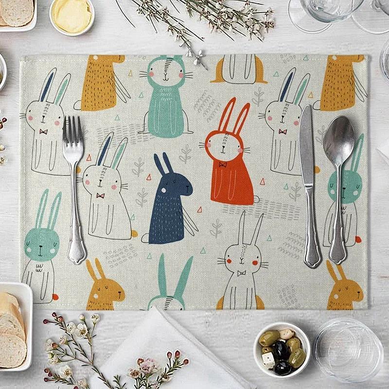1PC Tiger Lion Place Mat Cartoon Animal Pattern Table  Creative   For Wedding Kitchen Decor Marine Life Placemat