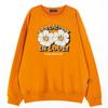 ASTRAL PROJECTION Oversized Drop Shoulder Apocalypse Daisy Sweatshirt_Orange
