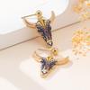 Trendy Bull Head Alloy Earrings: Women's Cross-Border Print Dangle Jewelry