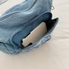 Denim Crossbody Bag Women's Underarm Bag Multi-Pocket Shoulder Bag