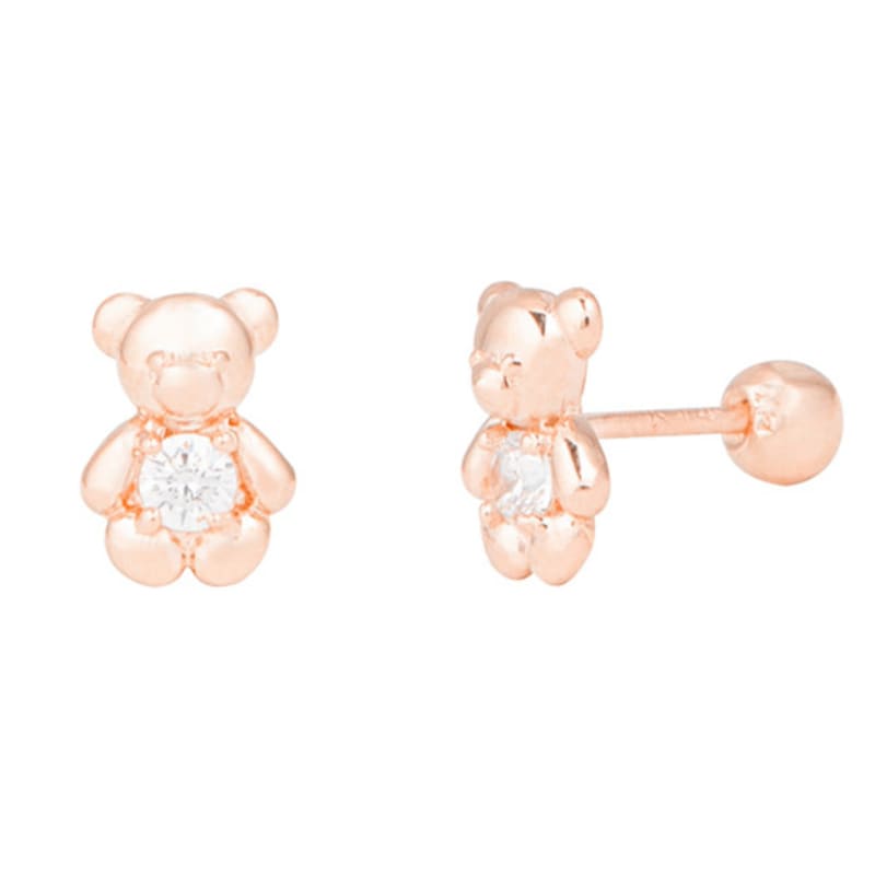 LUNNE 14k Bear Stone Piercing (14K Gold) #E03