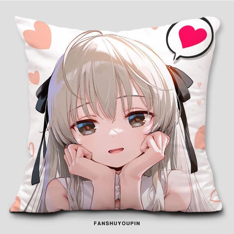 

Наволочка-подушка Касуга-Е-Цюн, окружающая, диван, прикроватная, студенческое общежитие, наволочка для подушки-спинки, игра Цюнмэй, аниме-наволочка 18x18Inch