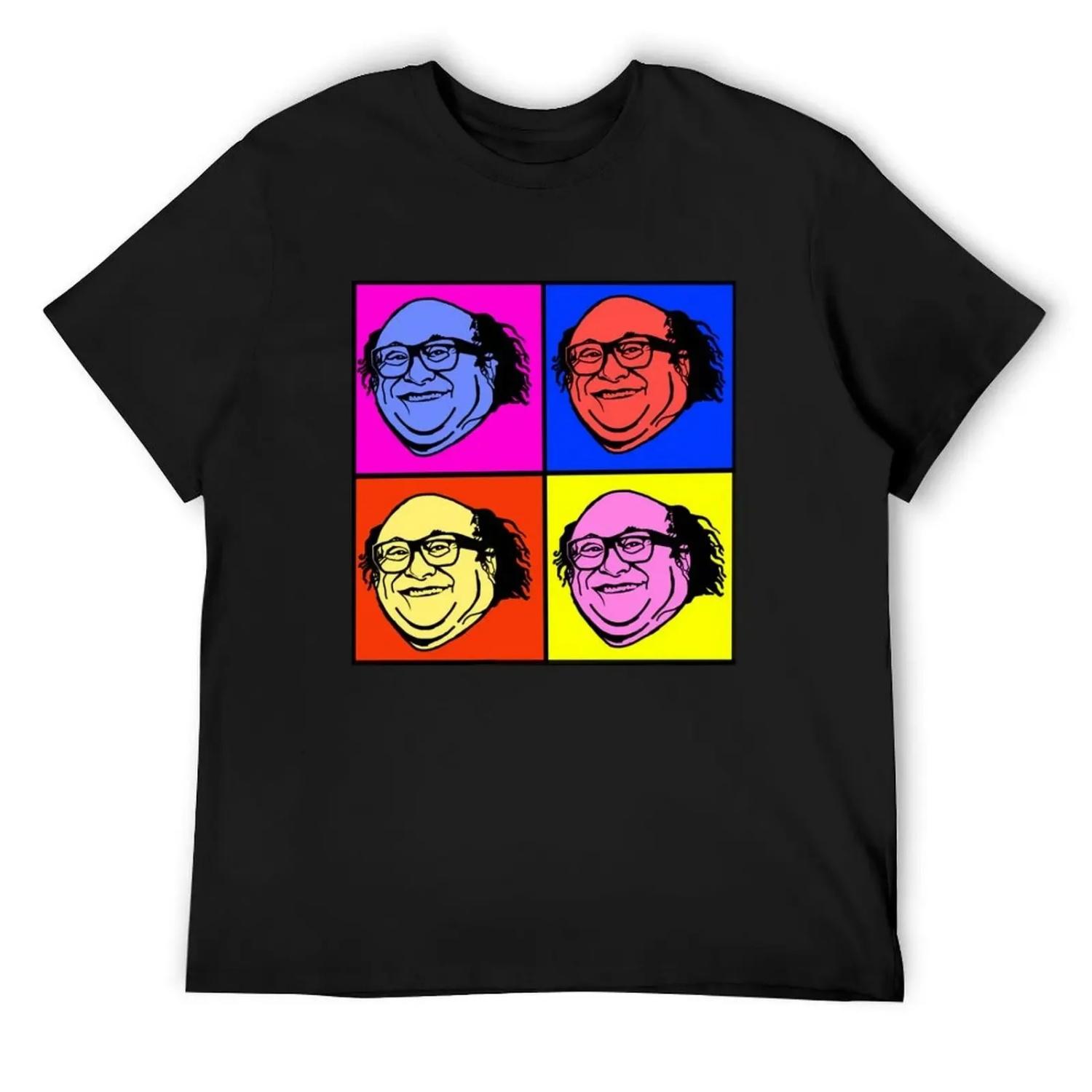

Danny DeVito Pop Art T-Shirt graphic shirts vintage anime shirt customs design your own vintage t shirts shirts graphic tee men S чёрный