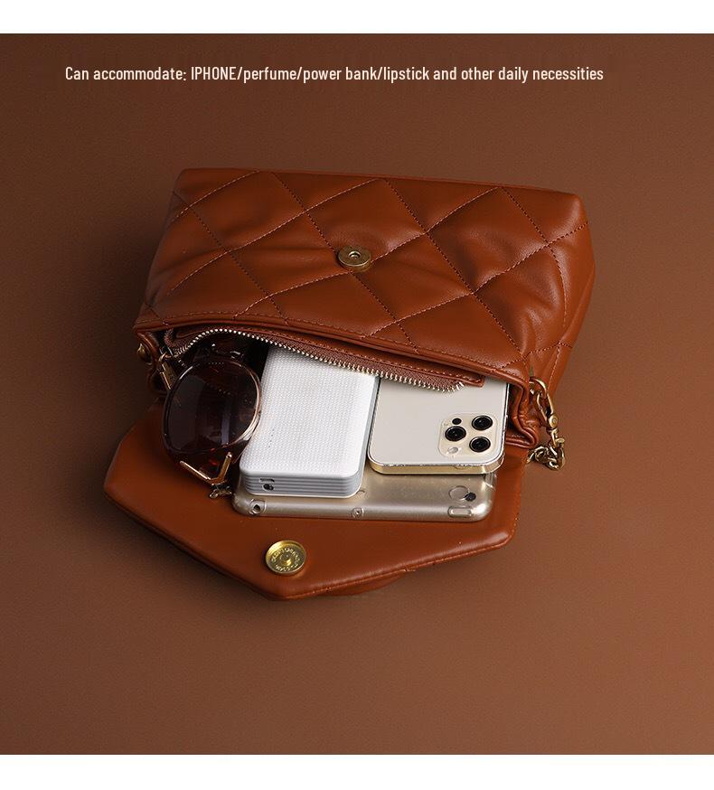 Luxusní crossbody kabelka se vzorem diamantu - Dámská letní móda 2025 Všestranná řetízková taška přes rameno