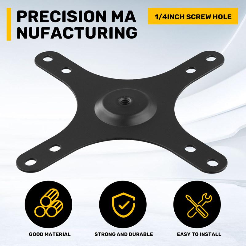 Trendy! Portable Monitor Mounting Bracket Plate VESA 1/4 Inch Screw Hole To 100x100mm 75x75mm, M4 Screw Set Wall Mount Holder