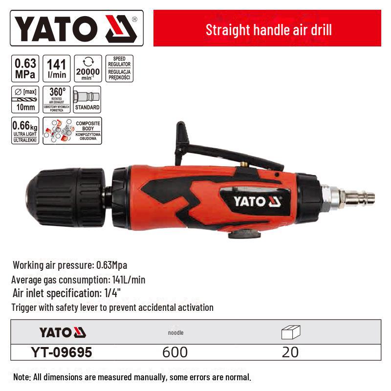 

Yiertuo Pneumatic Pistol Air Drill for Tire Repair with Speed Control & Reverse