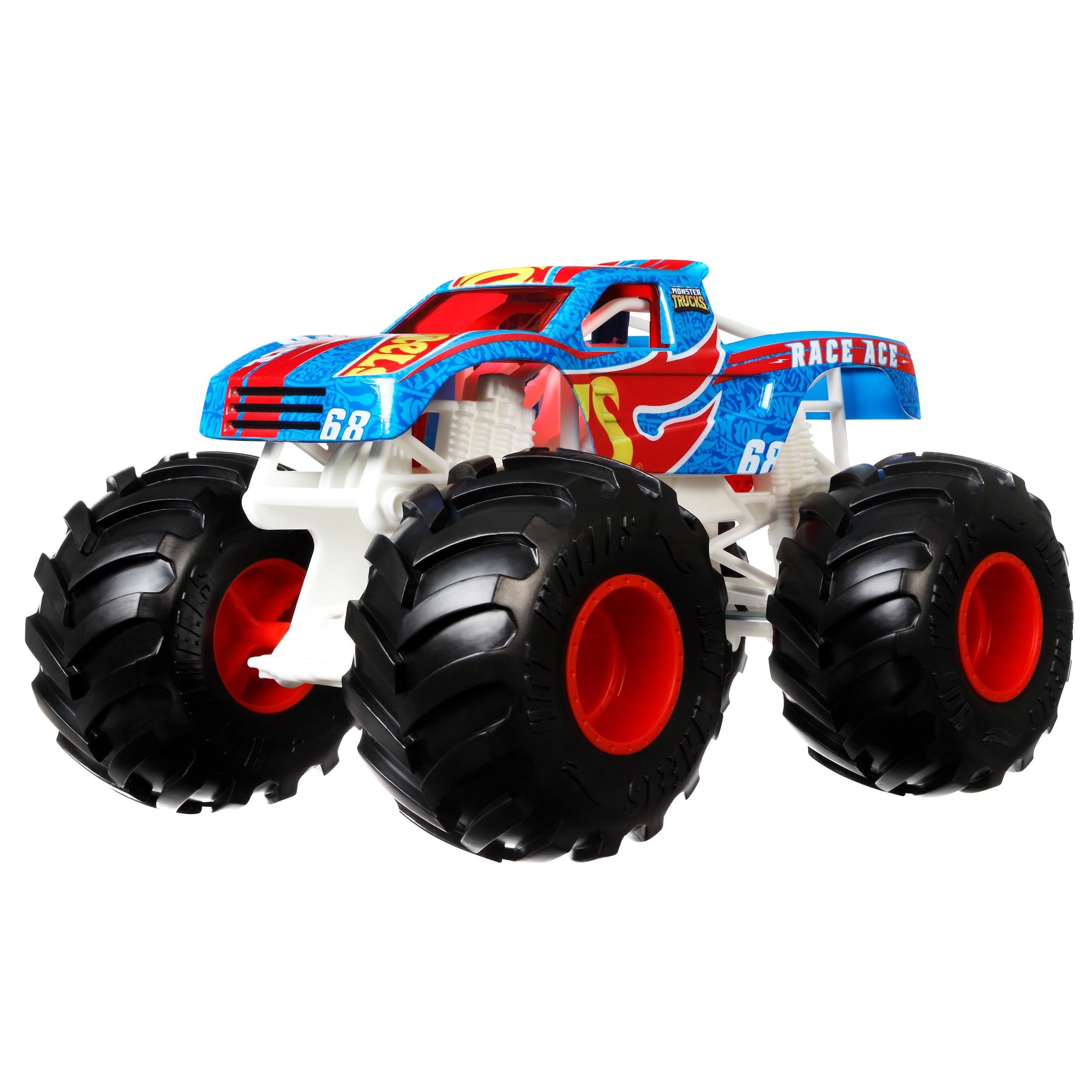 

Hot Wheels Monster Truck Big Size Race Ace Car years old and GTJ37 [Mini 124] [3 up]