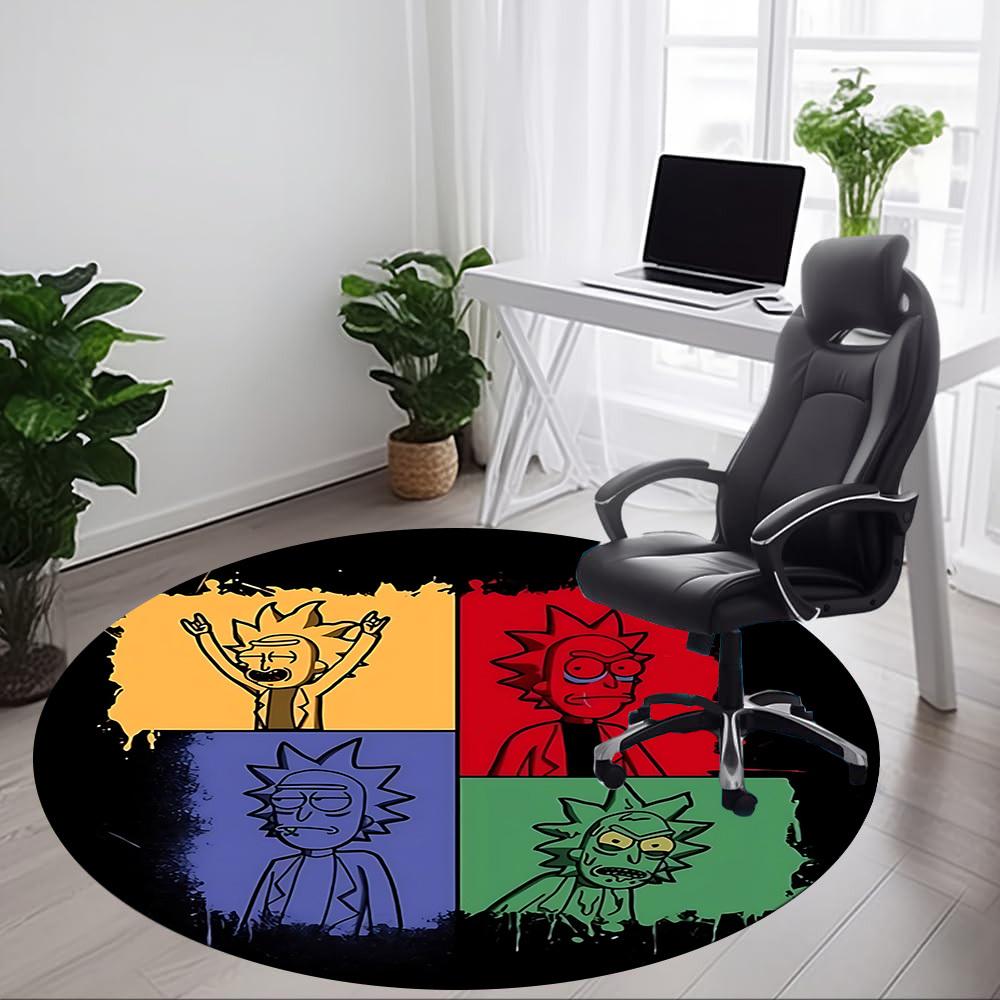 

Rick Sanchez Office Round Area Rug, Indoor Mat Suitable For Office,Bedroom Living Room Home Decor, Room Deco a0908124 80cm by 80cm