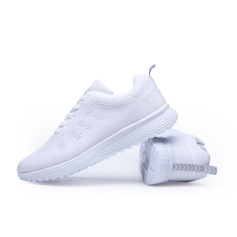 

A casual sports shoes running shoes flying woven women s shoes couple shoes large size breathable casual fashion sports shoes 35 белый