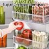 Refrigerator Storage Box Clear Stackable Containers Durable PET with Open Top Organizer for Freezer And Fridge