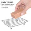 Shower Soap Dish Self-Draining Bar Soap Holder Drain Sponge Rack Stainless Steel Wire Tray For RV Sink Cabinet Dorm Travel