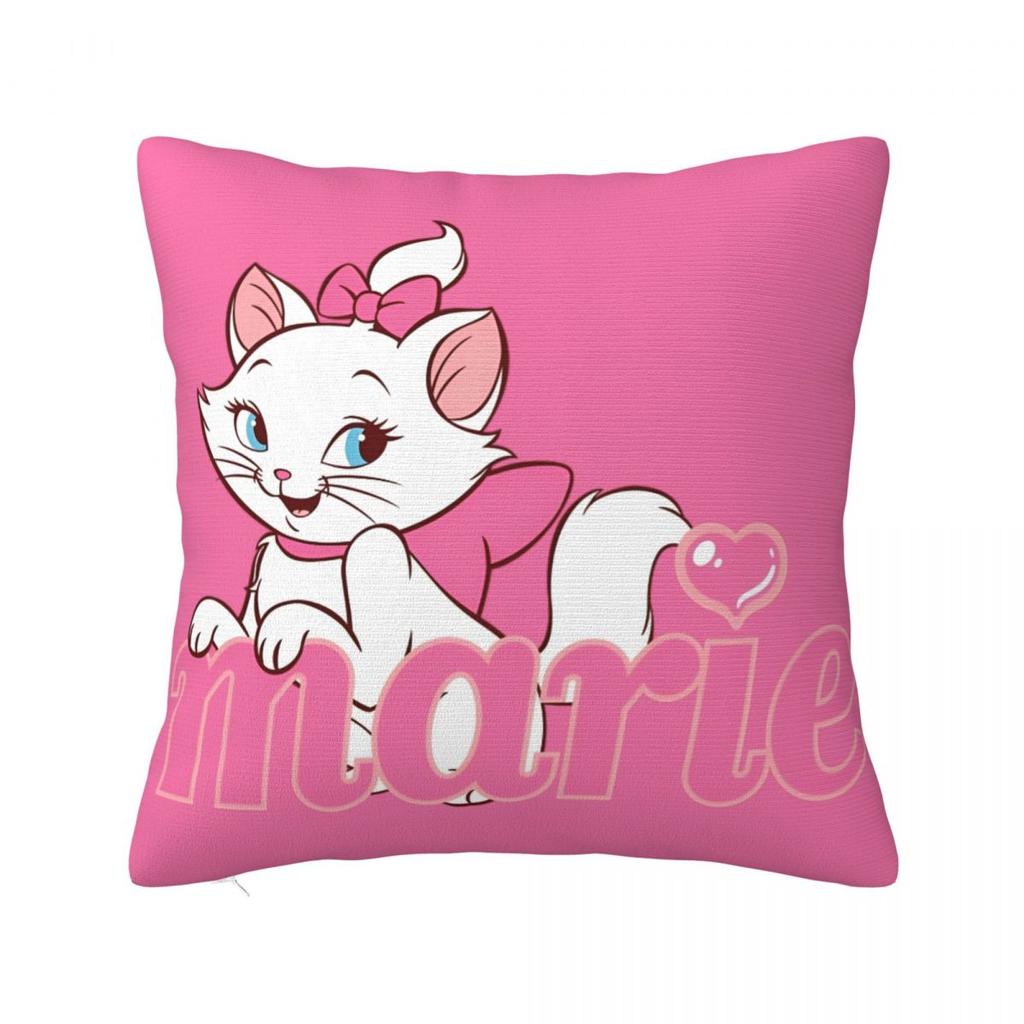 Love Marie Cat Throw Pillow Cover Polyester Decorative Pillow Vintage Pillowcase