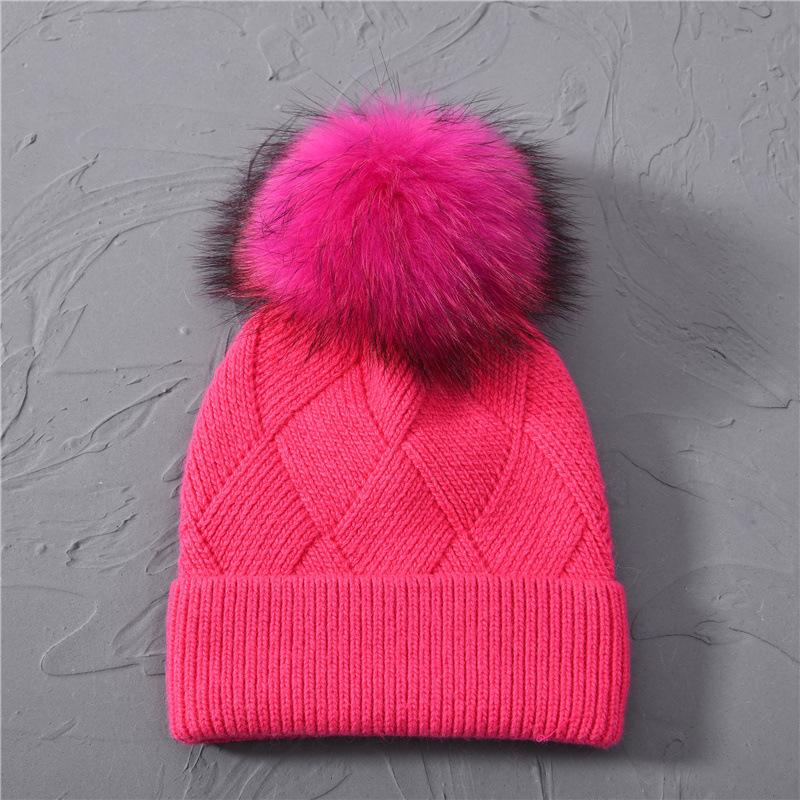 Autumn and winter fine twill wool hat rabbit down rabbit fur hat soft men's and women's warm soft waxy knitted hat
