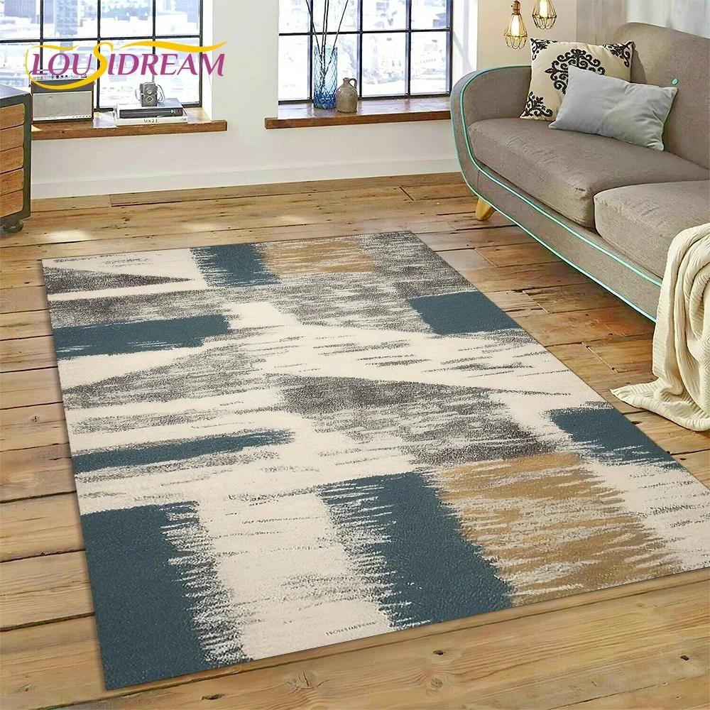 3D Bohémský Abstraktní Moderní Umění Geometrie 27 Styl Nový Koberec pro Obývací Pokoj Ložnici Domácí Dekorace Pohovky, Protiskluzová Podložka na Podlahu