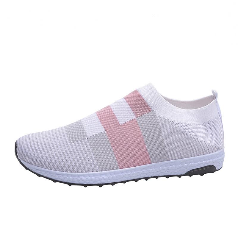 Große Größe neues Paar Fly-Woven Mesh Sport atmungsaktiv Herren- und Damen-Freizeitschuhe
