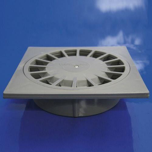 Siphon D'évacuation - PVC - T-88 - 15x15 Cm - Avec Grille - Intérieur